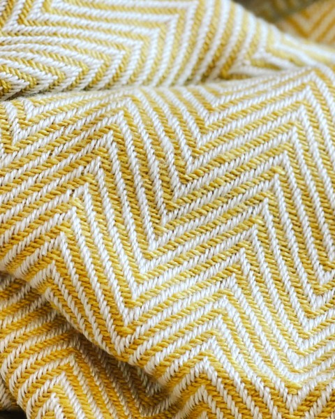 Mustard Herringbone Blanket